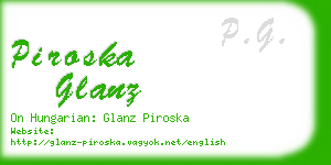 piroska glanz business card